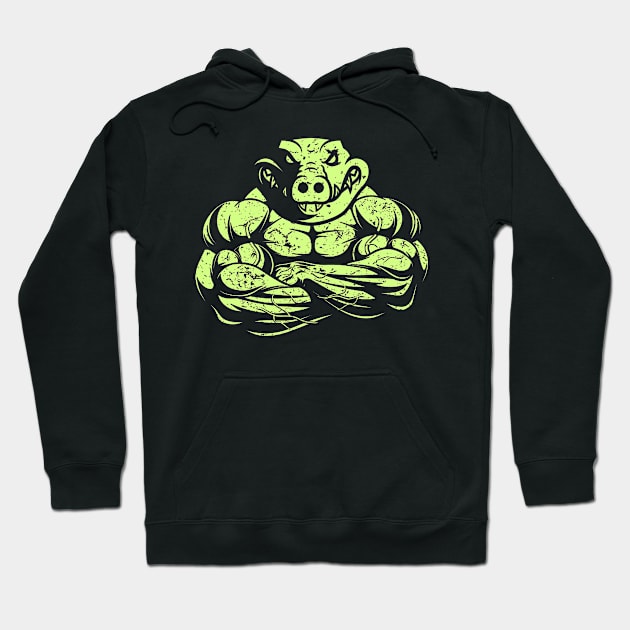 Muscle Croc Hoodie by Mila46